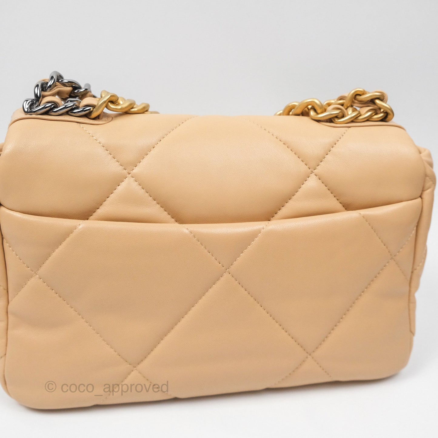 Chanel 19 Small Beige Mixed Hardware