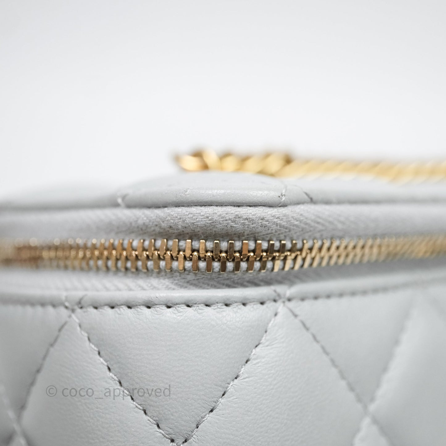 Chanel Coco Chain Vanity Blue Lambskin Gold Hardware