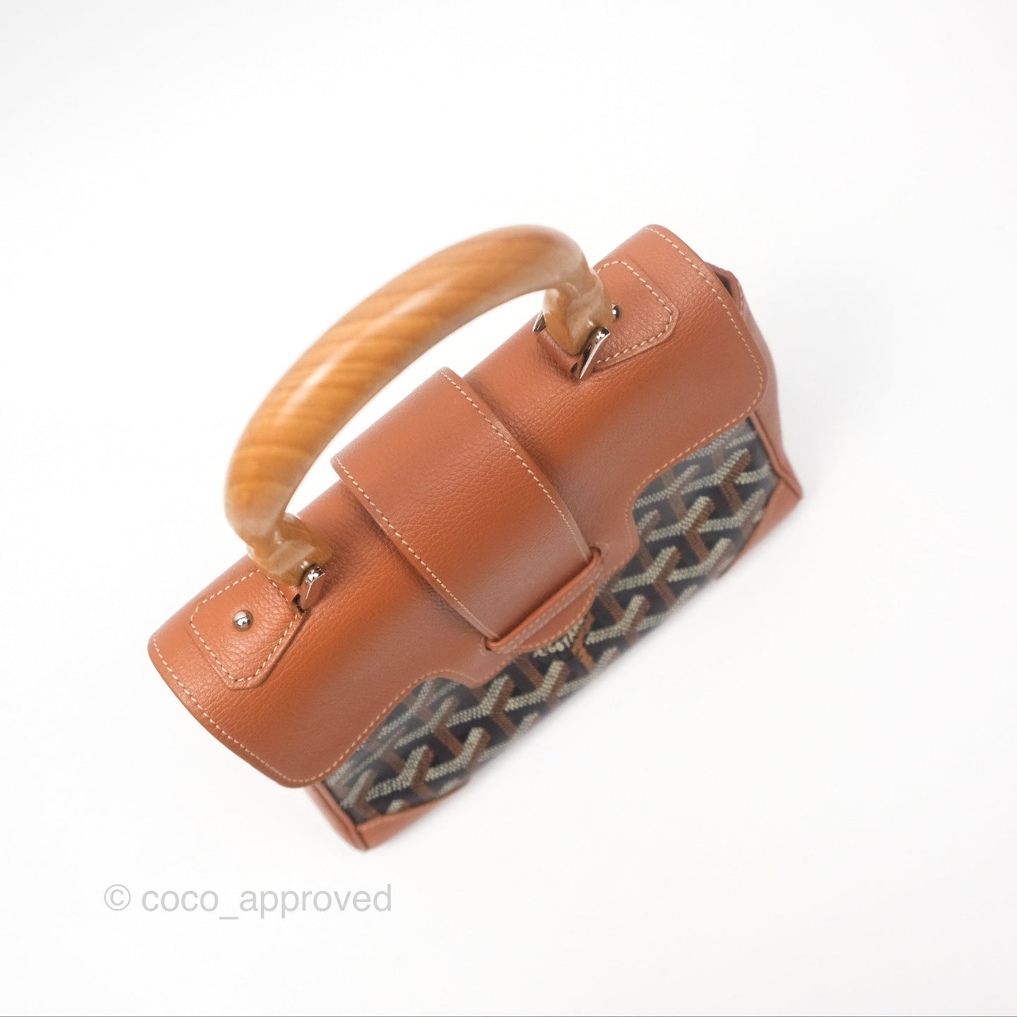 Goyard Saïgon Mini Bag Tan Goyardine Canvas/Chevroches Calfskin