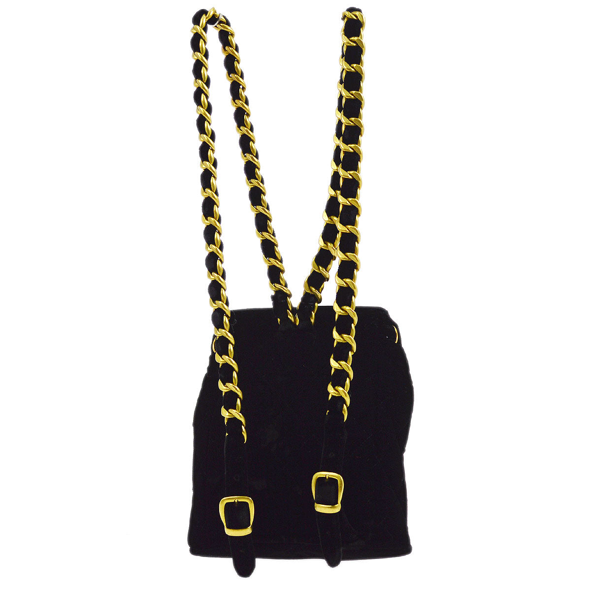 Luxury Chanel * 1994-1996 Black Velvet Duma Backpack Small