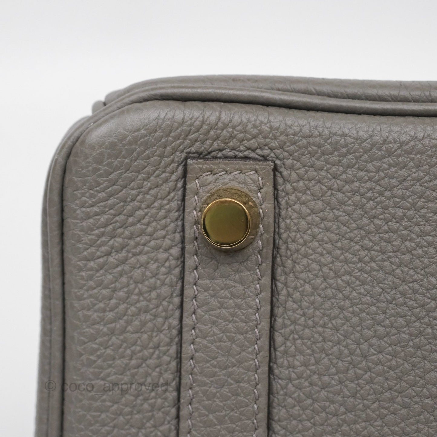 Hermès Birkin 25 Retourne Gris Meyer 0L Togo Gold Hardware
