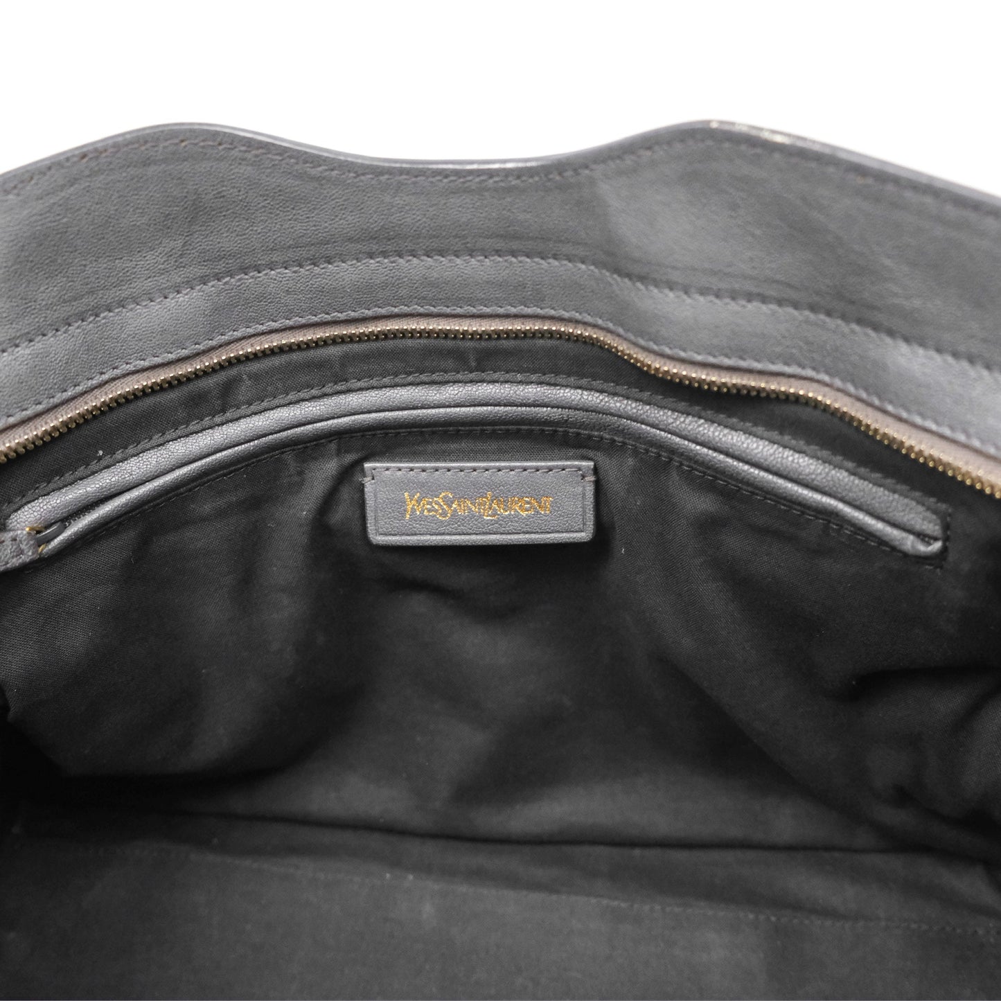 Saint Laurent Chyc Bag Dark Grey Calfskin Gold Hardware
