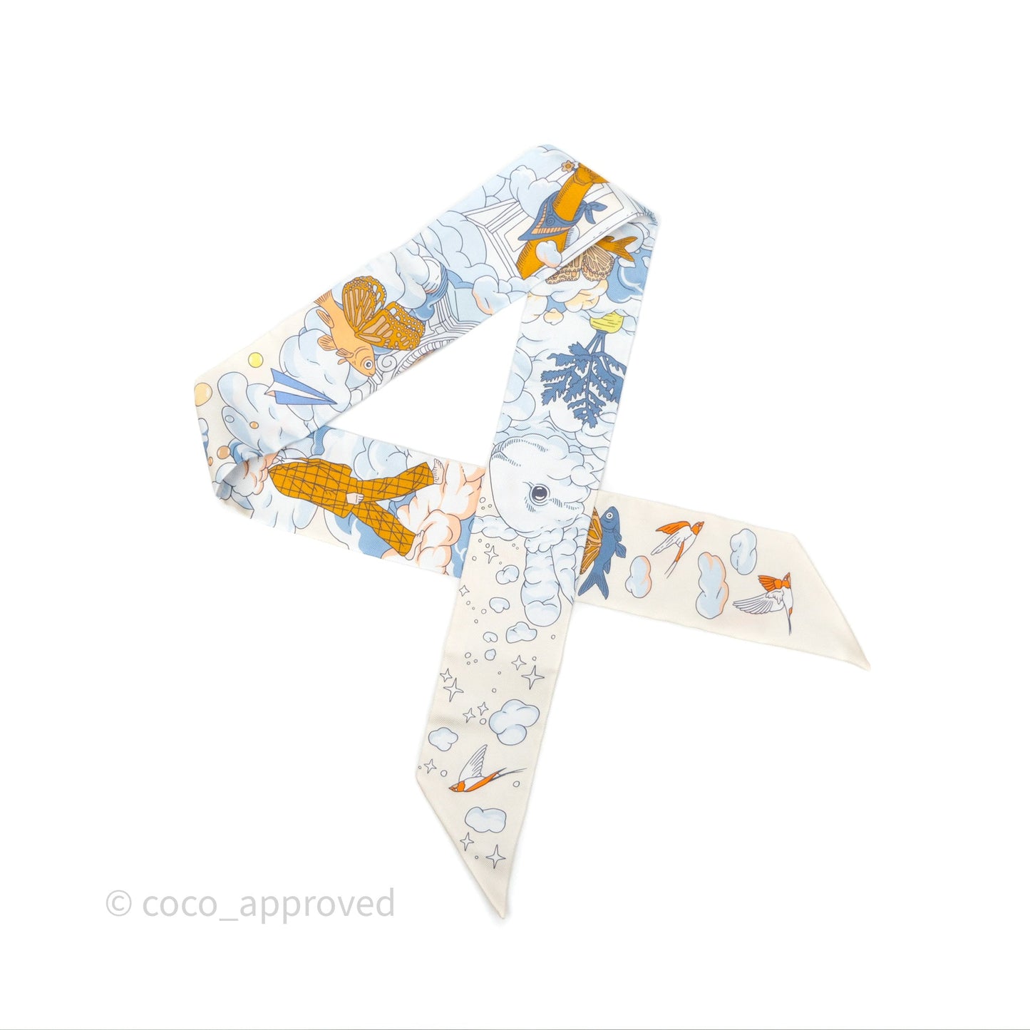Hermès Sur Mon Nuage Silk Twilly