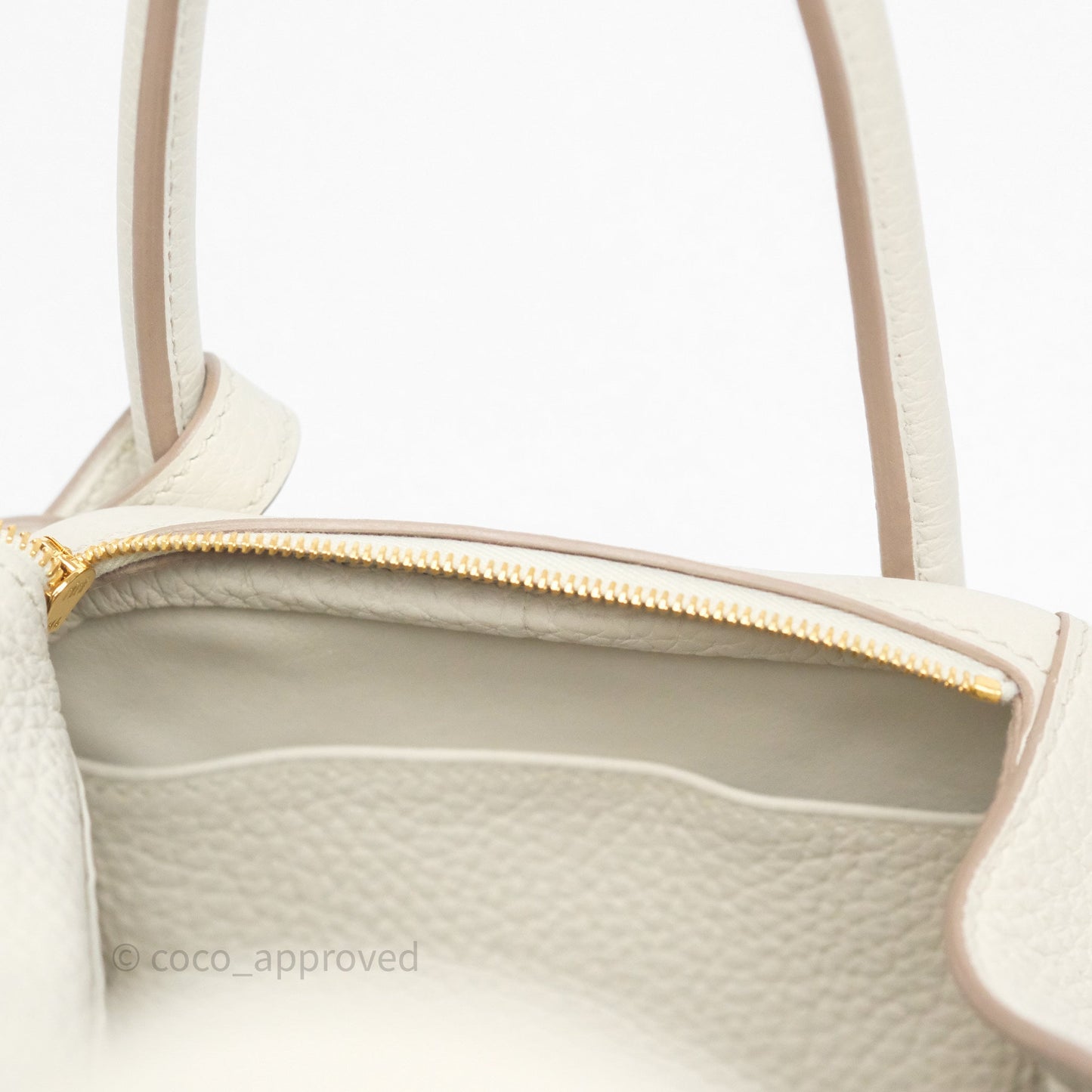 Hermès Lindy 26 Beton 8L Clemence Gold Hardware