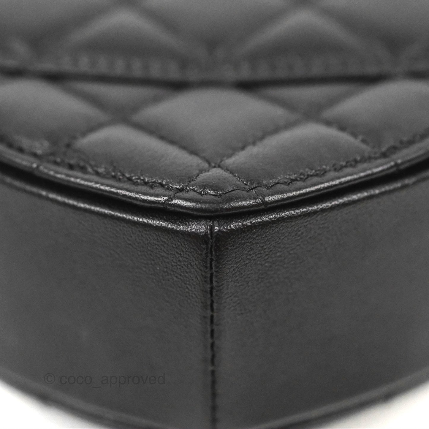 Chanel Small Heart Bag Black Lambskin Gold Hardware 22S