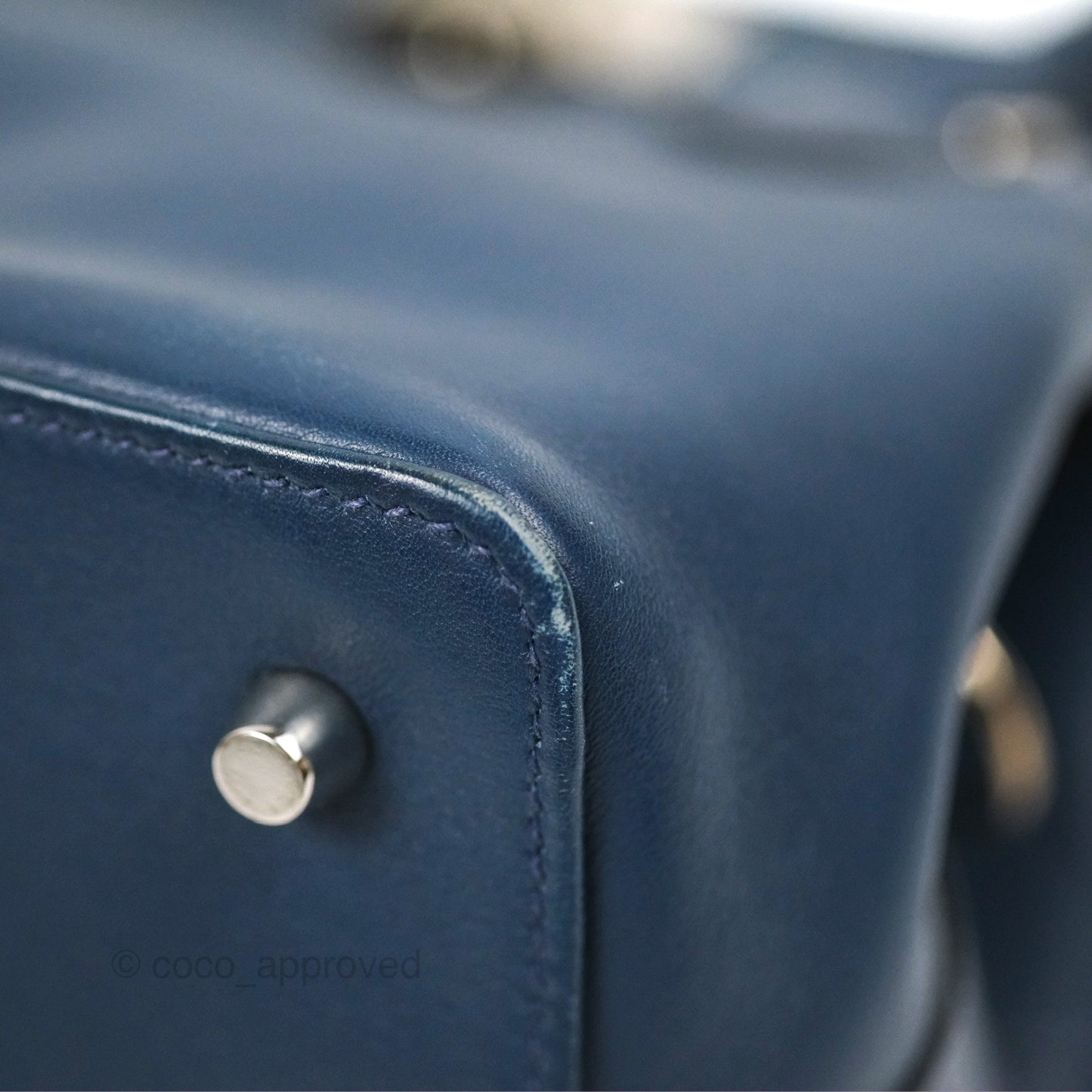 Hermès ToolBox 20 Navy Swift Palladium Hardware