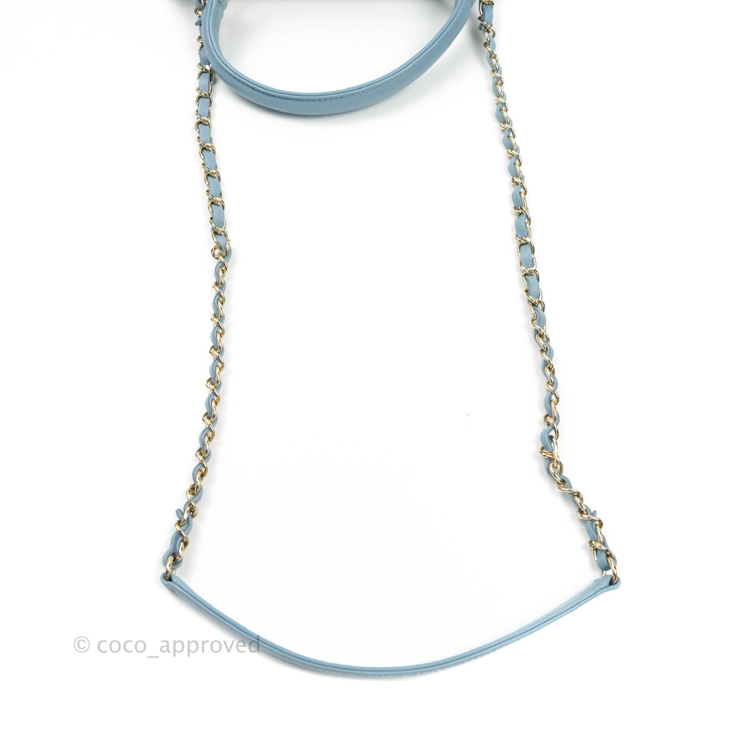 Chanel Trendy CC Chevron Small Blue Lambskin Gold Hardware