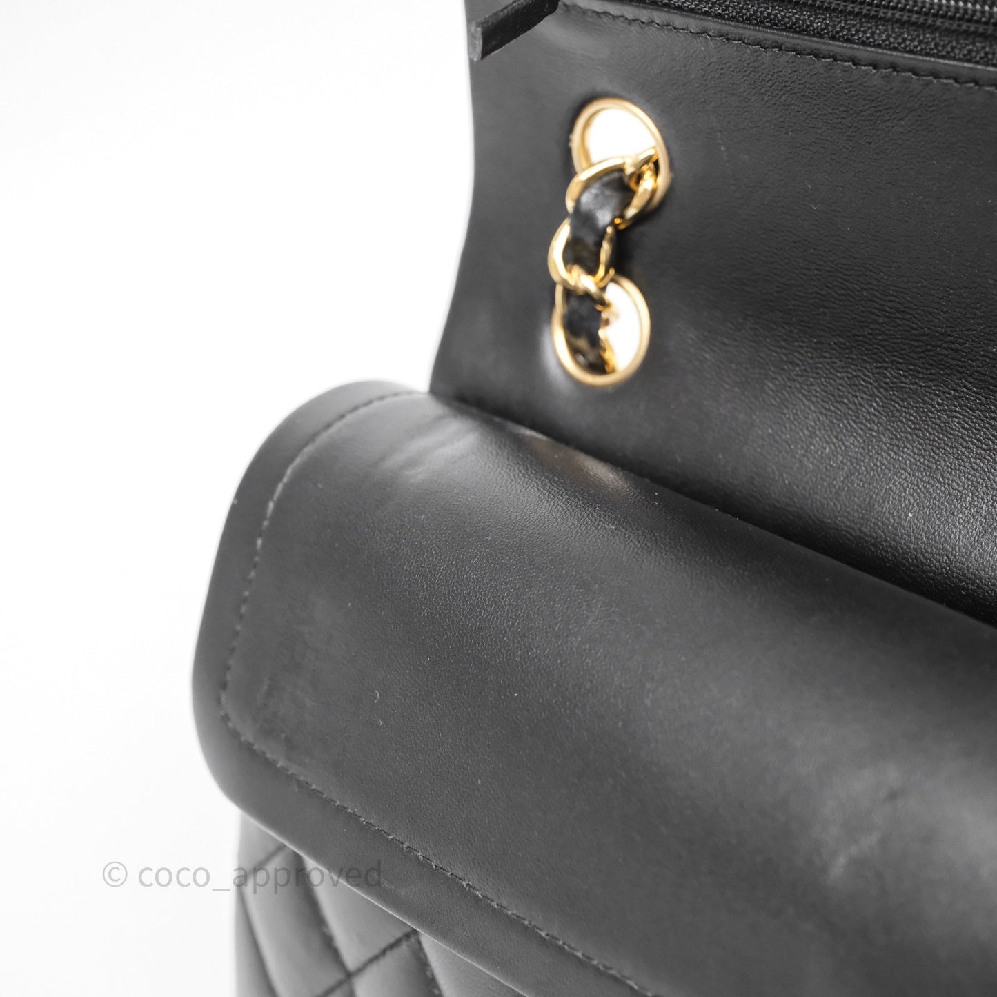 Chanel Small Classic Flap Quilted Black Lambskin Gold Hardware