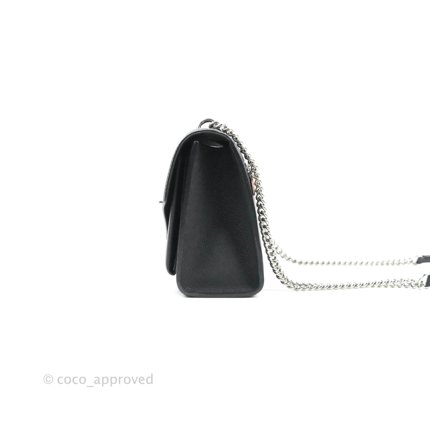Louis Vuitton Calfskin My Lockme BB Bag Black Silver Hardware
