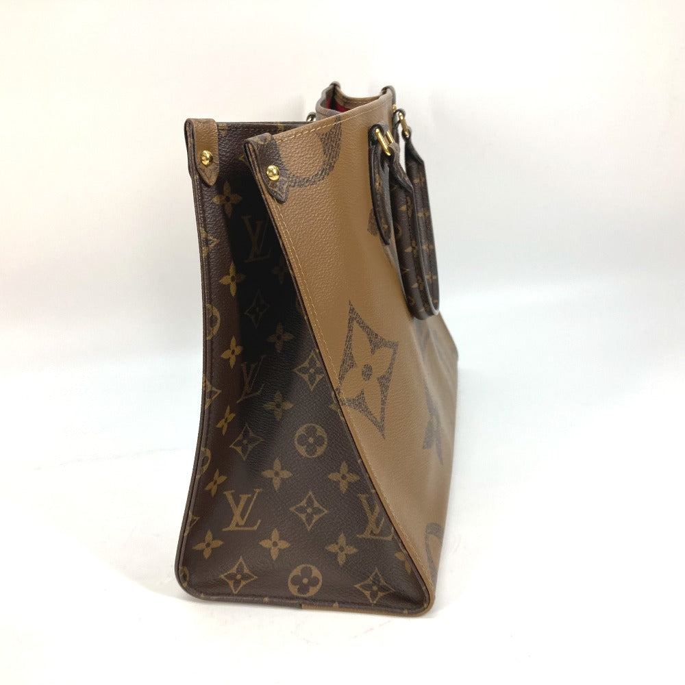 LOUIS VUITTON Tote Bag M45321 Monogram reverse canvas Brown Monogram On the Go MM Women