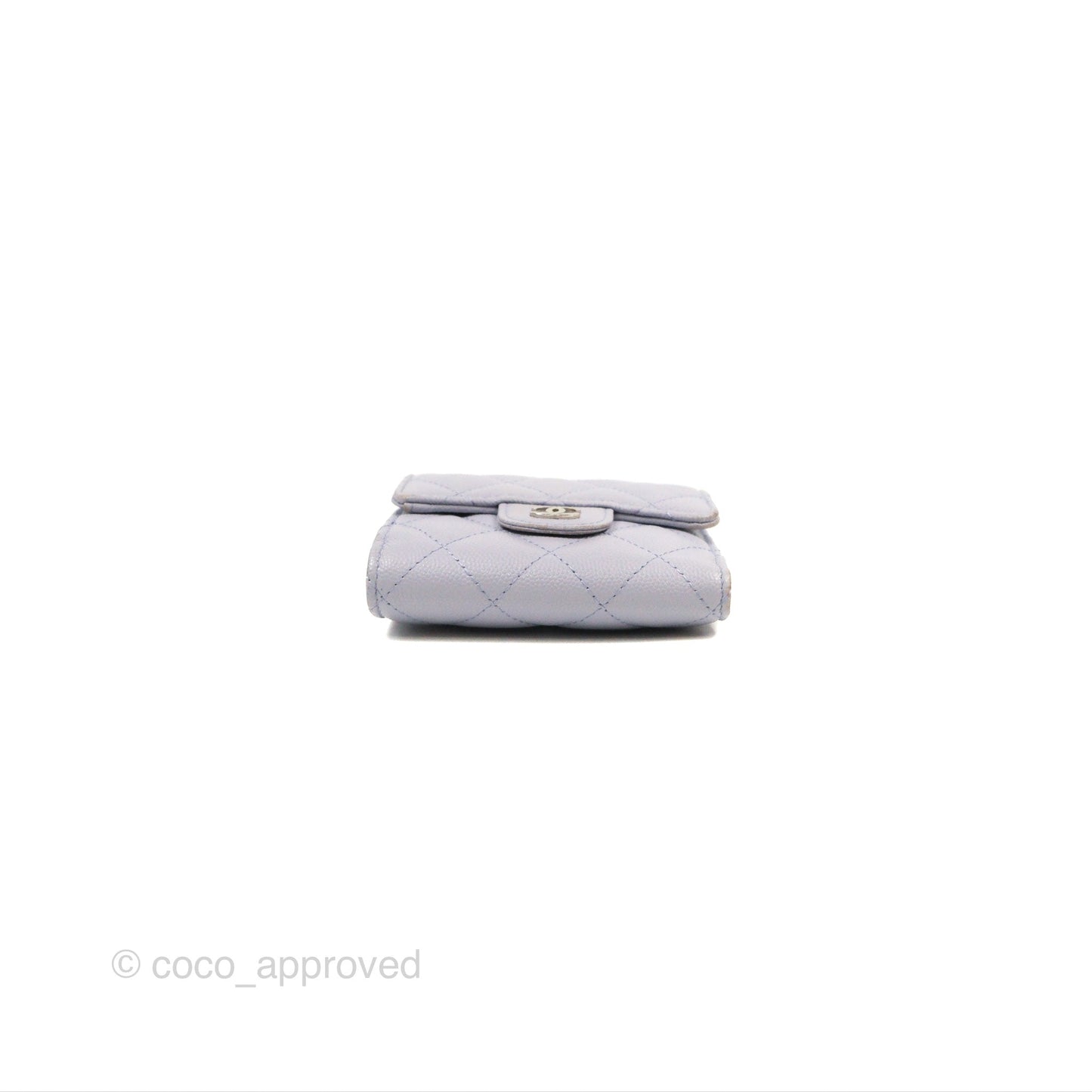 Chanel Classic Short Flap Wallet Lilac Caviar Silver Hardware