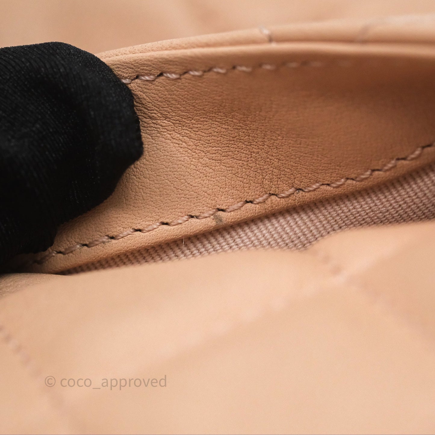 Chanel Messenger Bag Beige Pink Calfskin Aged Gold Hardware