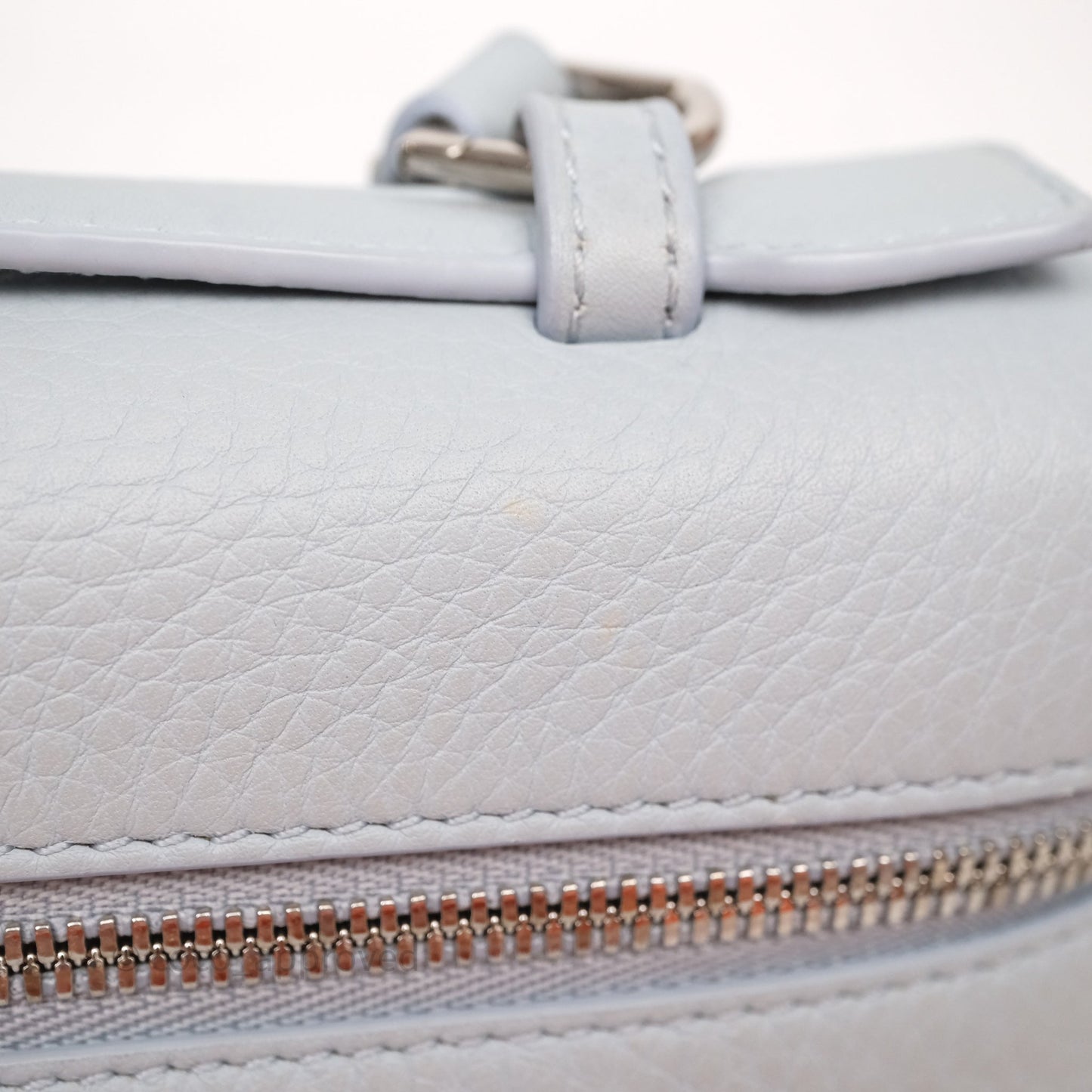 Loro Piana Extra Pocket L19 Light Blue Grained Calfskin