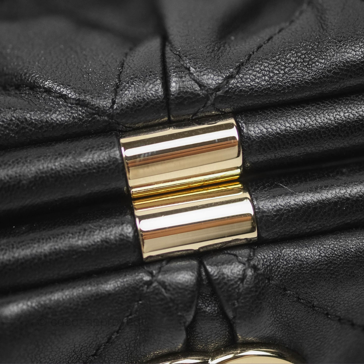 Chanel Quilted Clutch with Chain Black Lambskin Gold Hardware