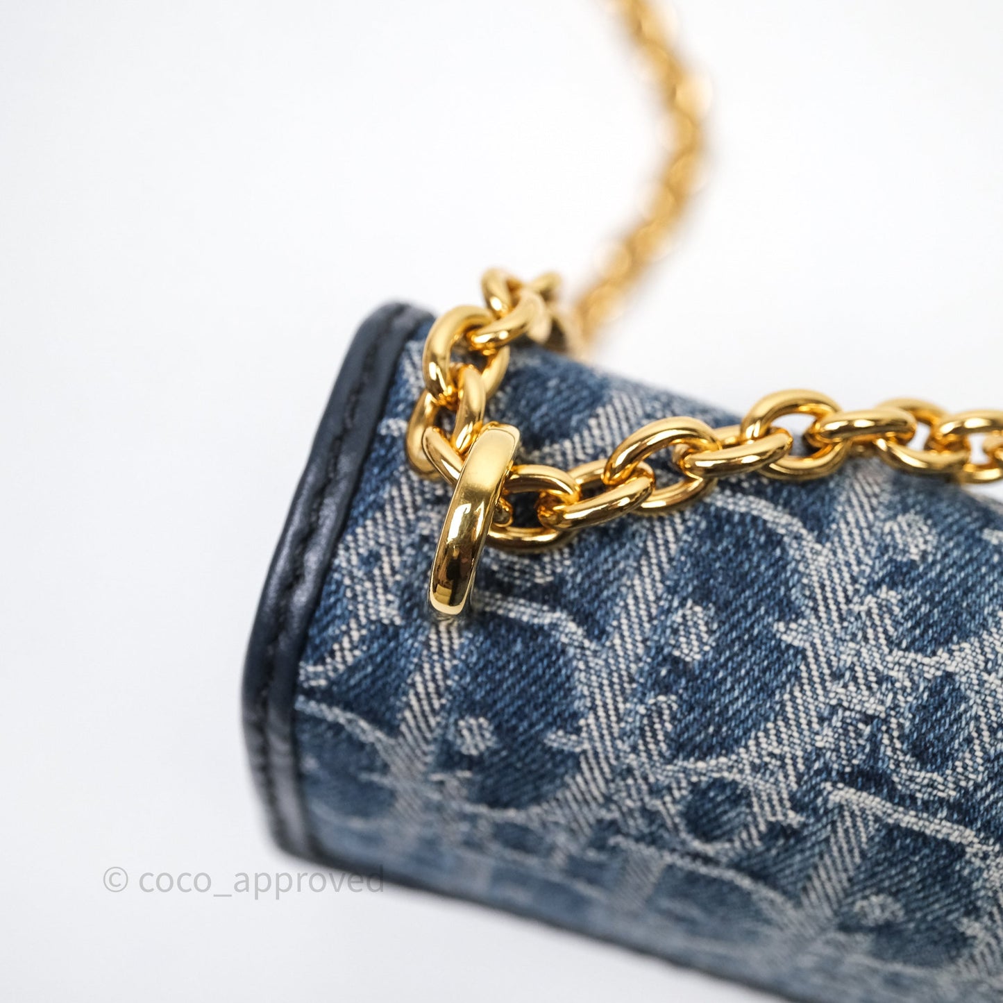 Christian Dior Montaigne East-West Bag Denim With Chain