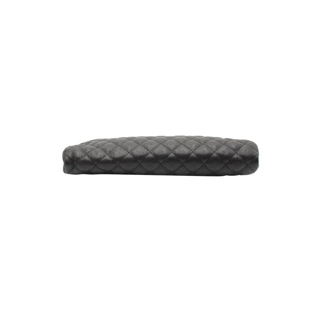 CHANEL Timeless Clutch in Black Quilted Caviar Leather