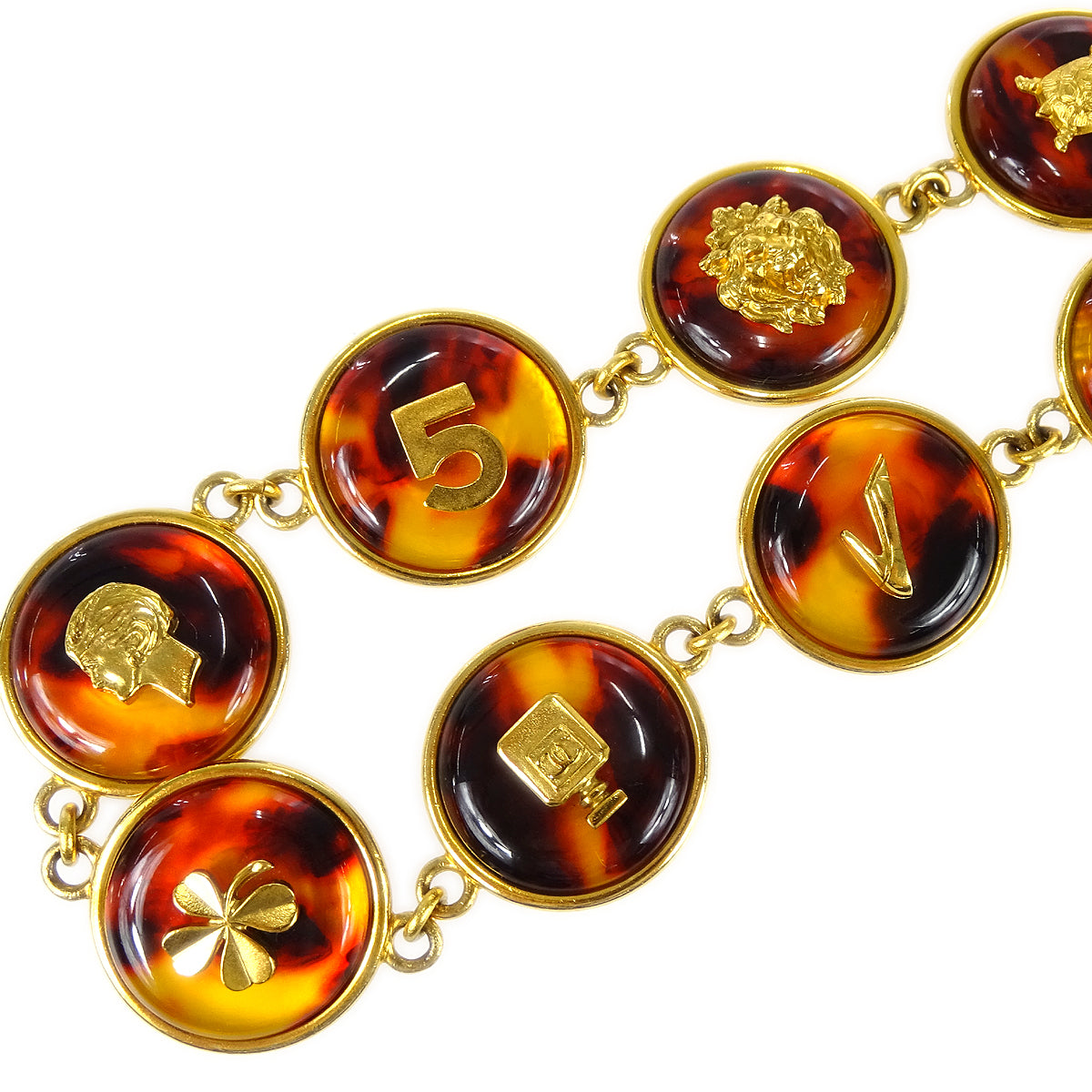Luxury Chanel 1997 spring Tortoiseshell Chain Belt