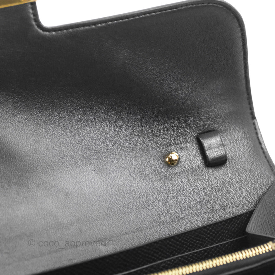 Hermès Constance Long To Go Wallet Black Epsom Gold Hardware
