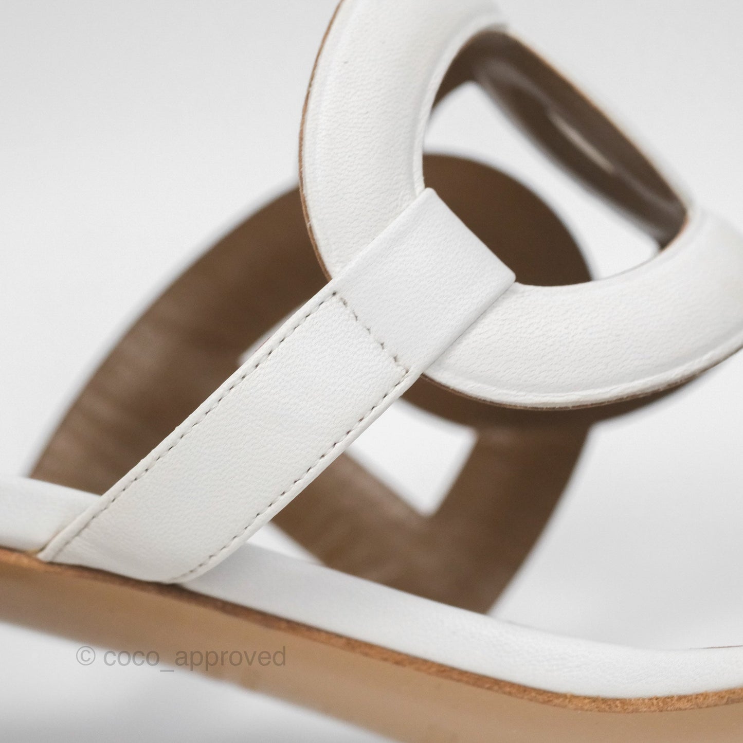 Hermès Bikini Sandals in White Size 38.5