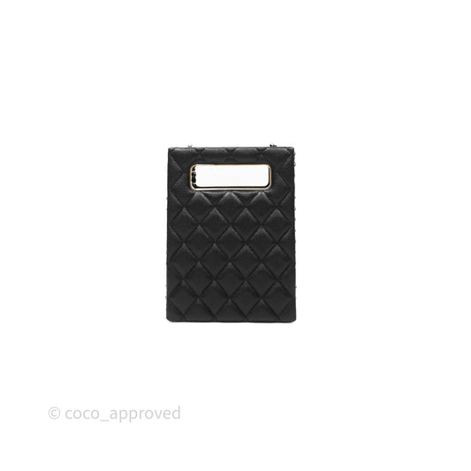 Chanel Evening Bag Caviar Black Gold Hardware