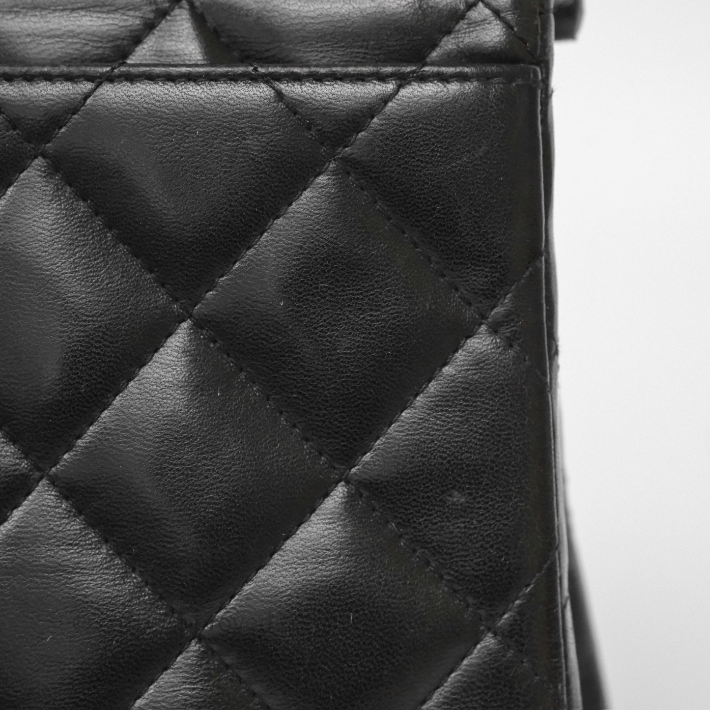 Chanel Vintage Half Moon Flap Shoulder Bag Black Lambskin 24K Gold Hardware