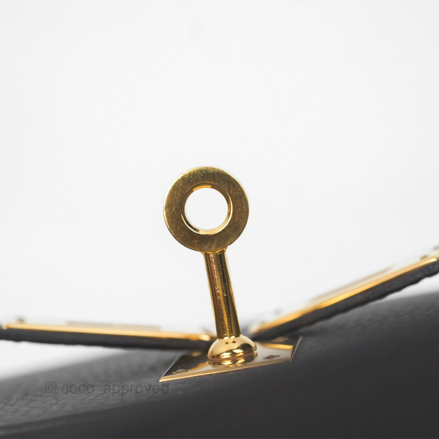 Hermès Retourne Kelly 25 Gris Etain 8F Togo Gold Hardware