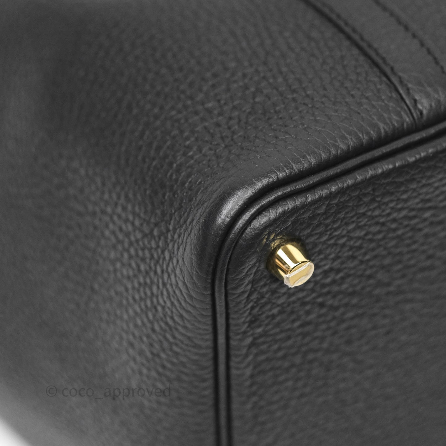Hermès Picotin 18 Black Noir 89 Clemence Gold Hardware