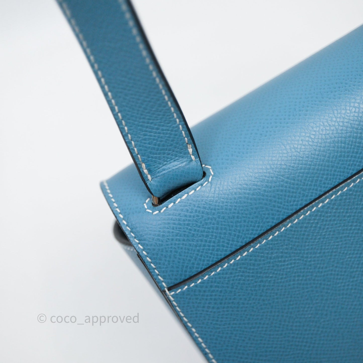 Hermès Della Cavalleria Mini II Bag 18 New Bleu Jean 75 Epsom Palladium Hardware