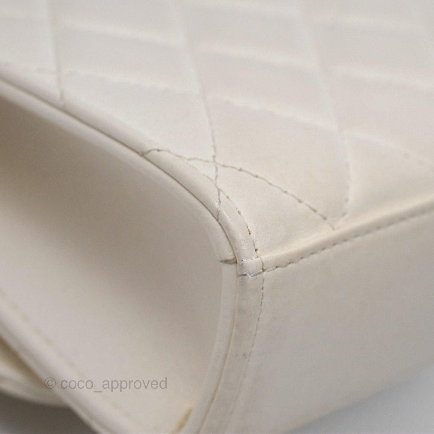Chanel Mini Quilted Trendy CC Clutch With Chain White Lambskin Rose Gold Hardware