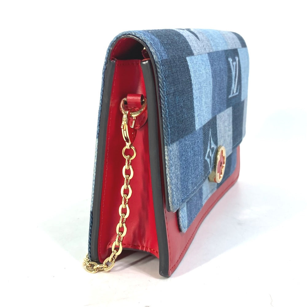 LOUIS VUITTON Shoulder Bag M69036 Monogram denim blue Monogram denim Portefeuille Flor