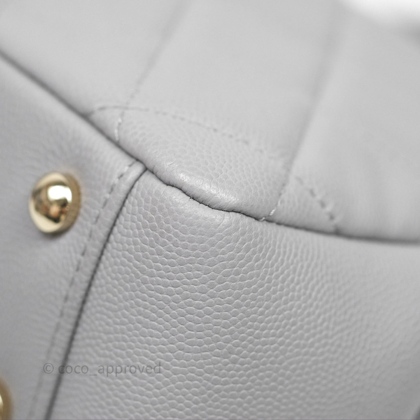 Chanel Quilted Medium Business Affinity Flap Grey Caviar Gold Hardware
