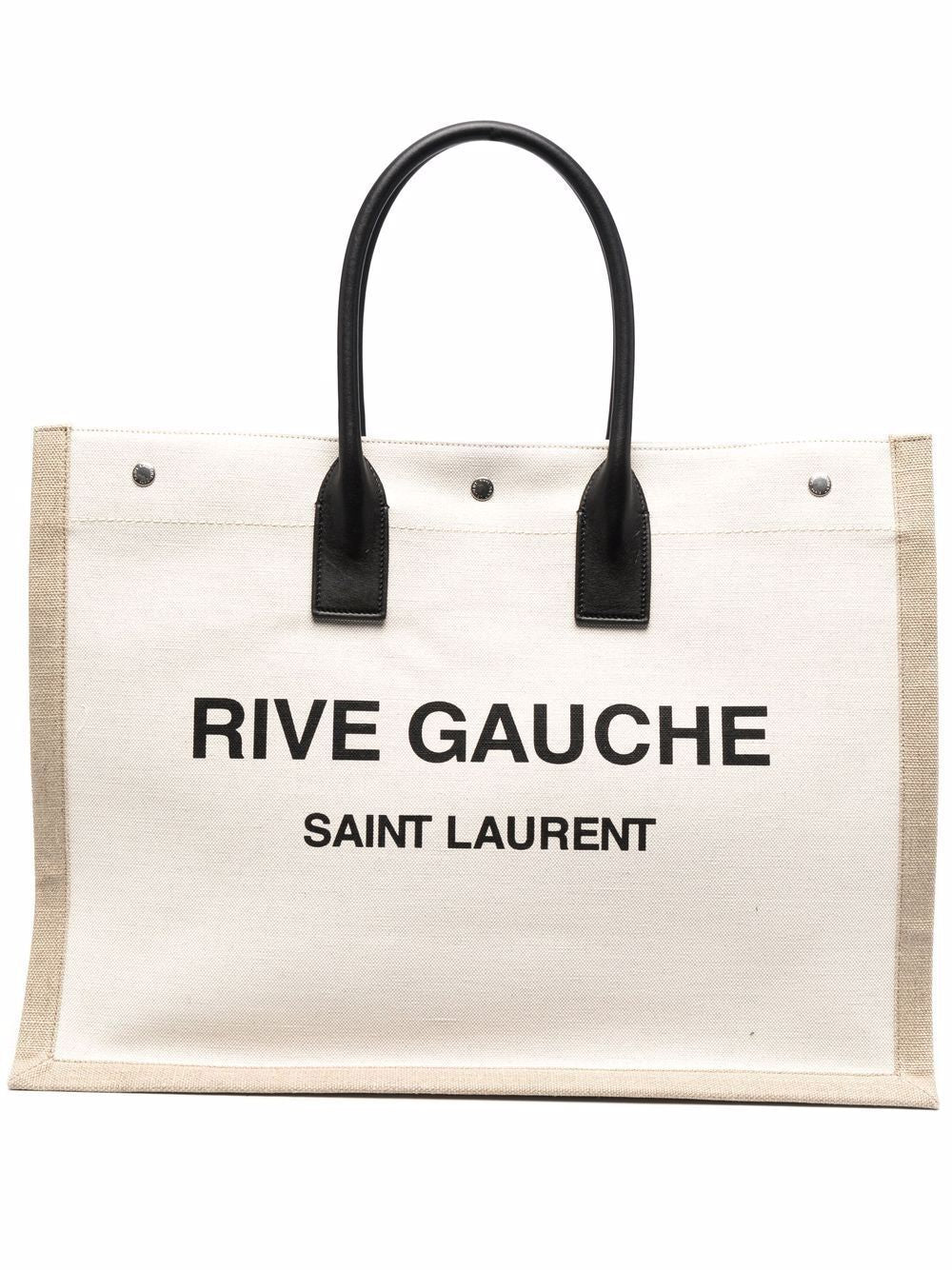 Luxury Saint Laurent Women's Canvas Tote Bag in Beige | 509415FAAVU Color 9054