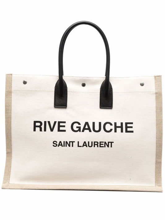 Luxury Saint Laurent Women's Canvas Tote Bag in Beige | 509415FAAVU Color 9054