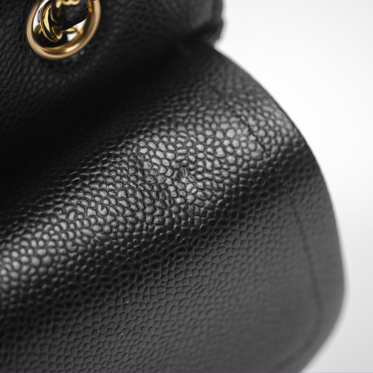 Chanel Classic M/L Medium Flap Quilted Black Caviar Gold Hardware