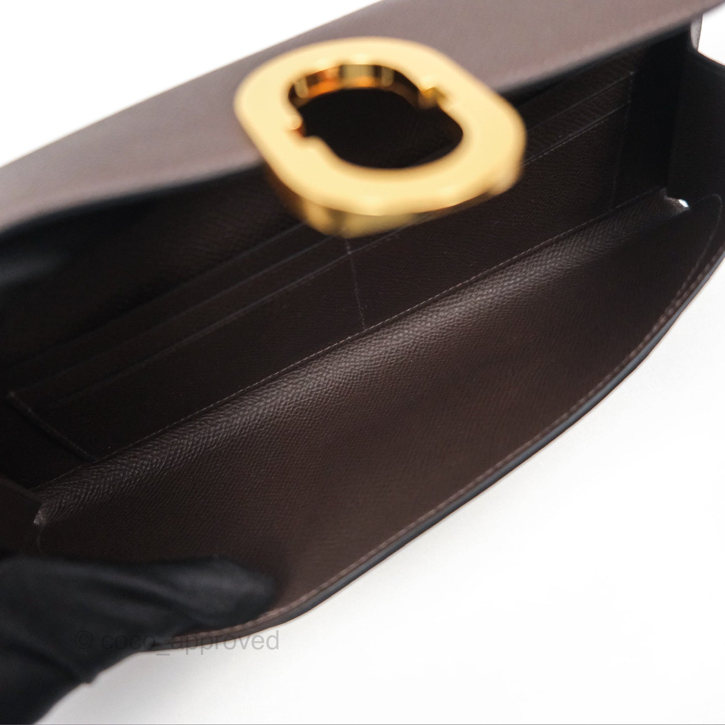 Hermès Maillon To Go Epsom Ebene 46 Gold Hardware