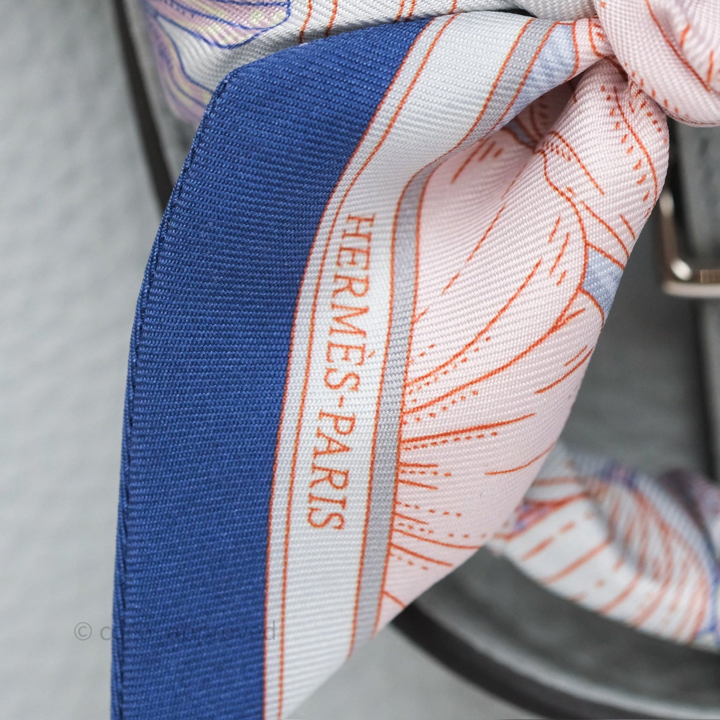 Hermès Halzan 25 Bleu Pale 08 Clemence Palladium Hardware