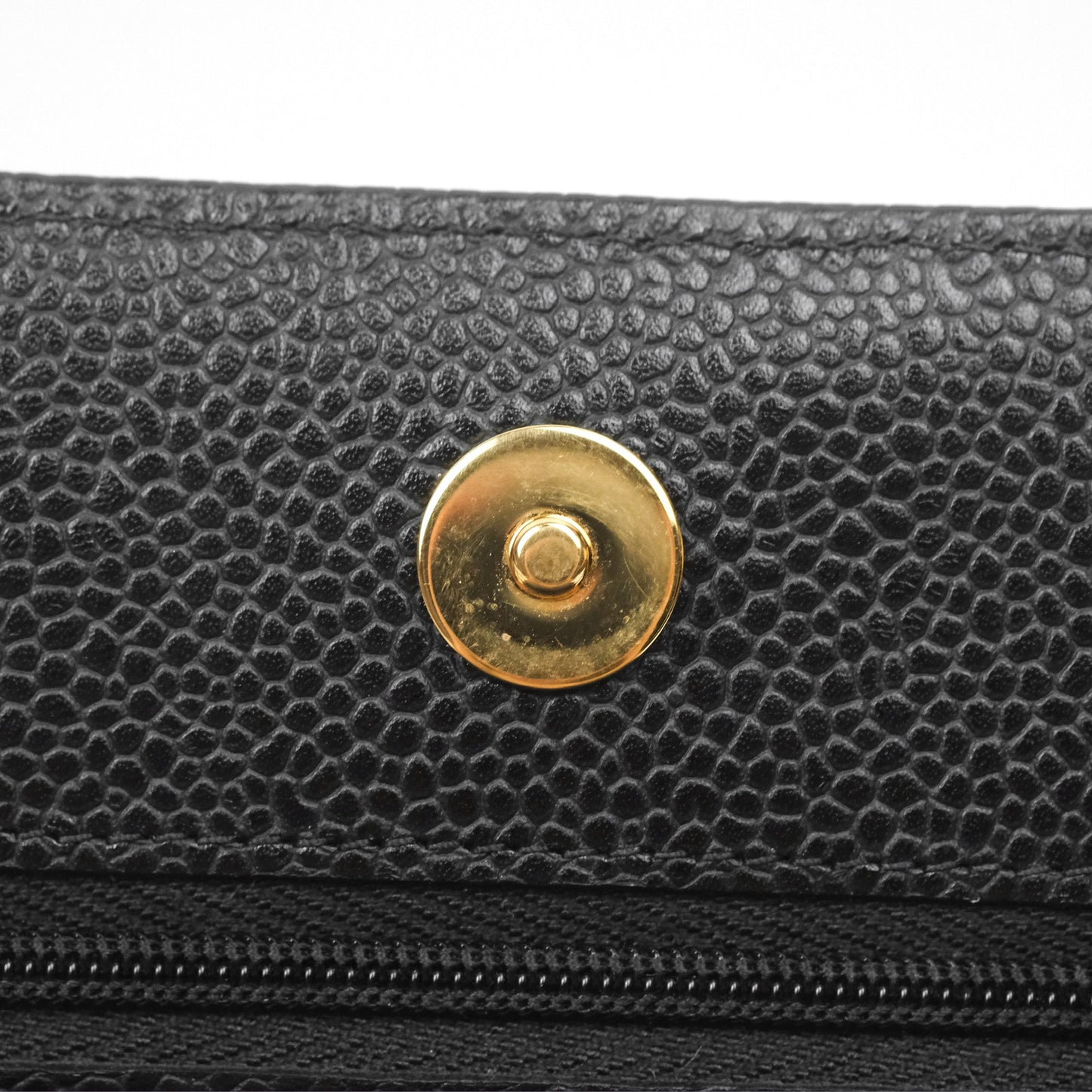 Chanel Classic Wallet on Chain WOC Quilted Black Caviar Gold Hardware
