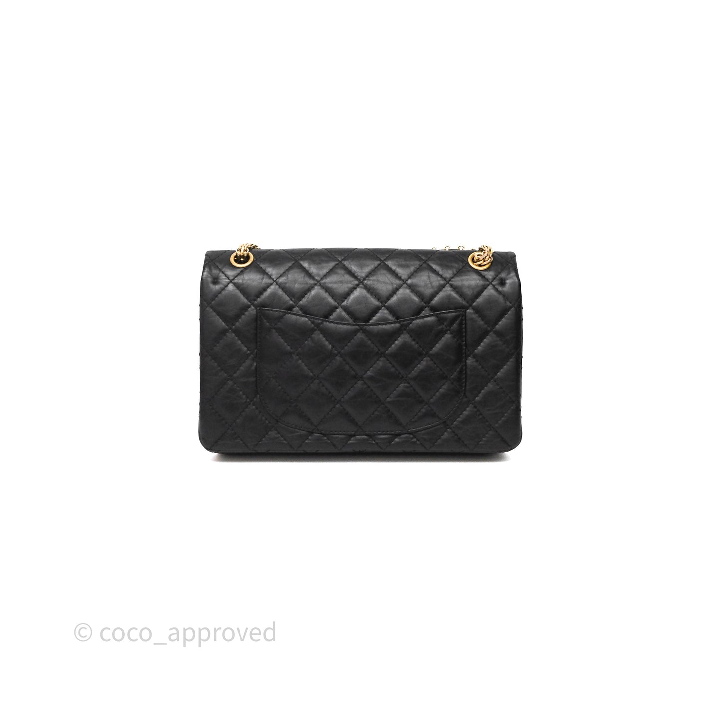 Chanel Quilted Reissue 226 Aged Calfskin Black Aged Gold Hardware