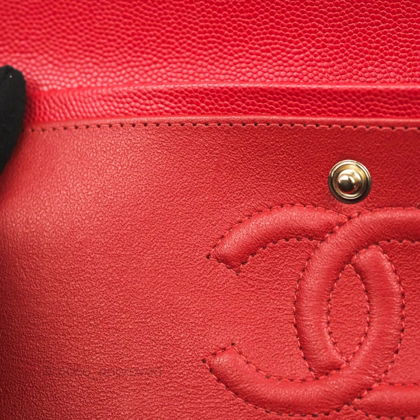 Chanel Classic Small S/M Flap Red Caviar Gold Hardware