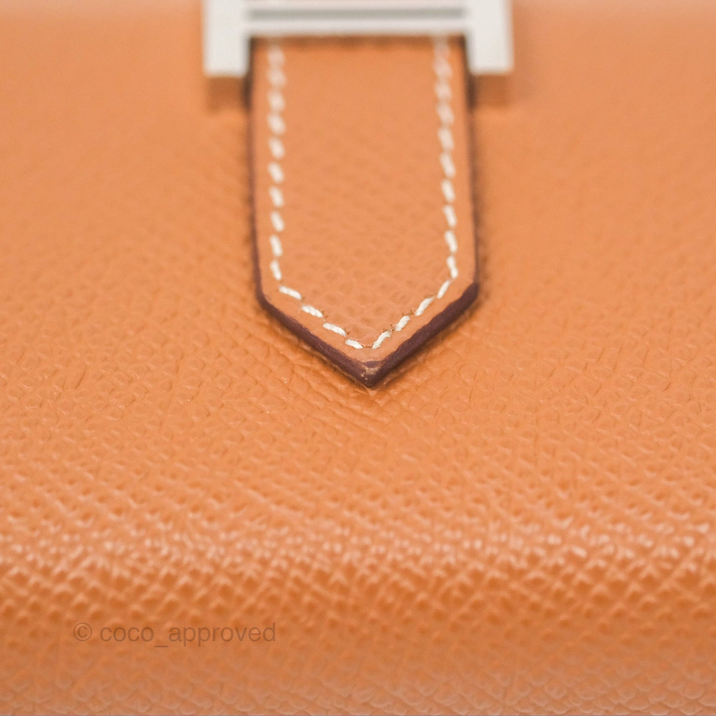 Hermes Bearn Mini Wallet Gold Epsom Palladium Hardware