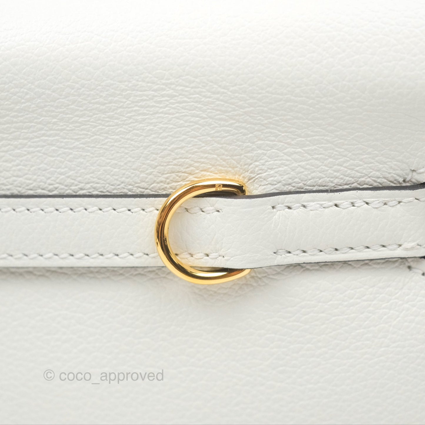 Hermès Kelly Danse II Bag Blanc/Kraft Evercolor Gold Hardware