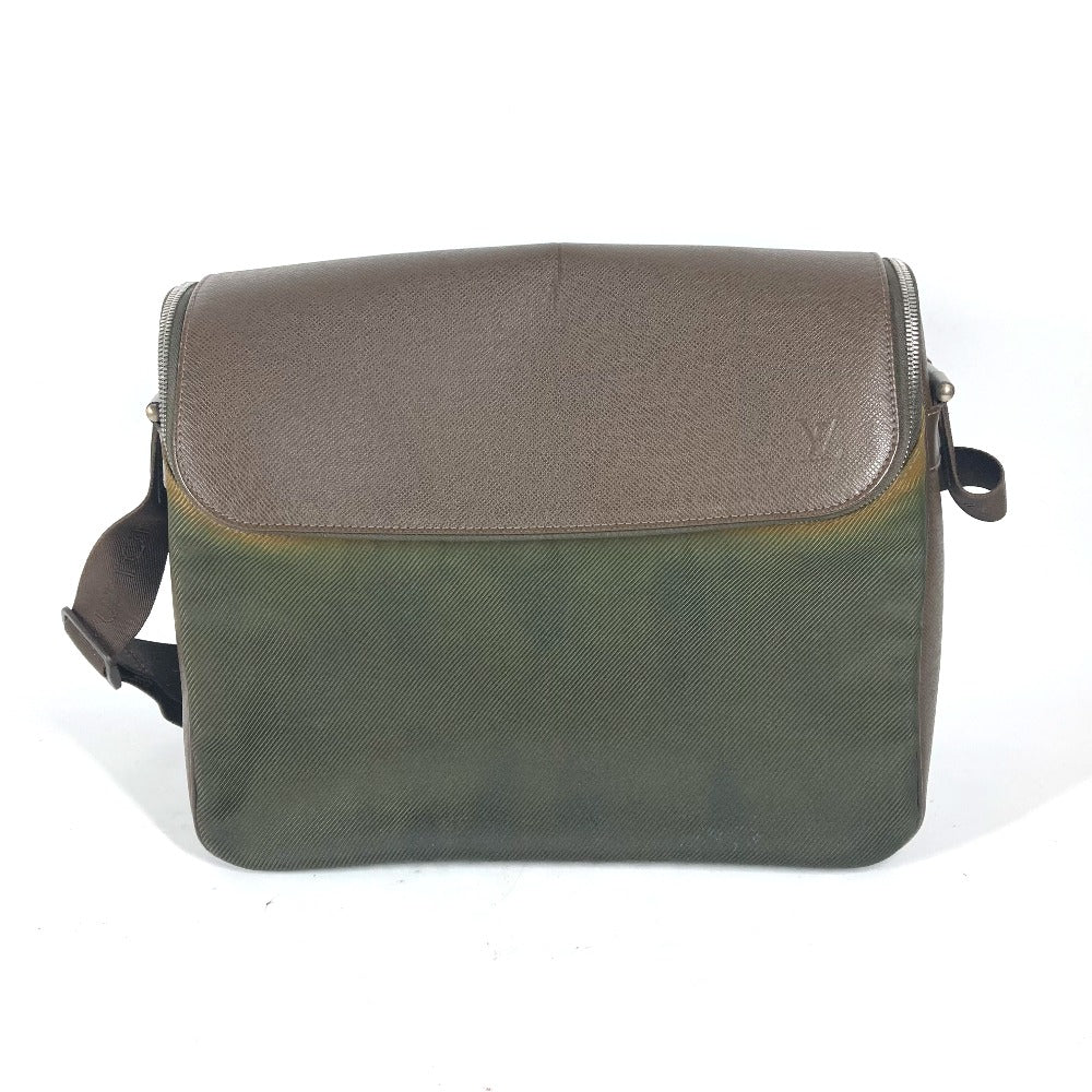 LOUIS VUITTON Shoulder Bag M30868 Taiga Leather, Nylon Brown Taiga Thai meal