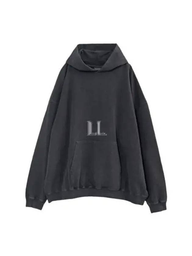 Luxury Balenciaga Back Logo Hooded Top Black
