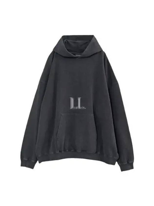 Luxury Balenciaga Back Logo Hooded Top Black