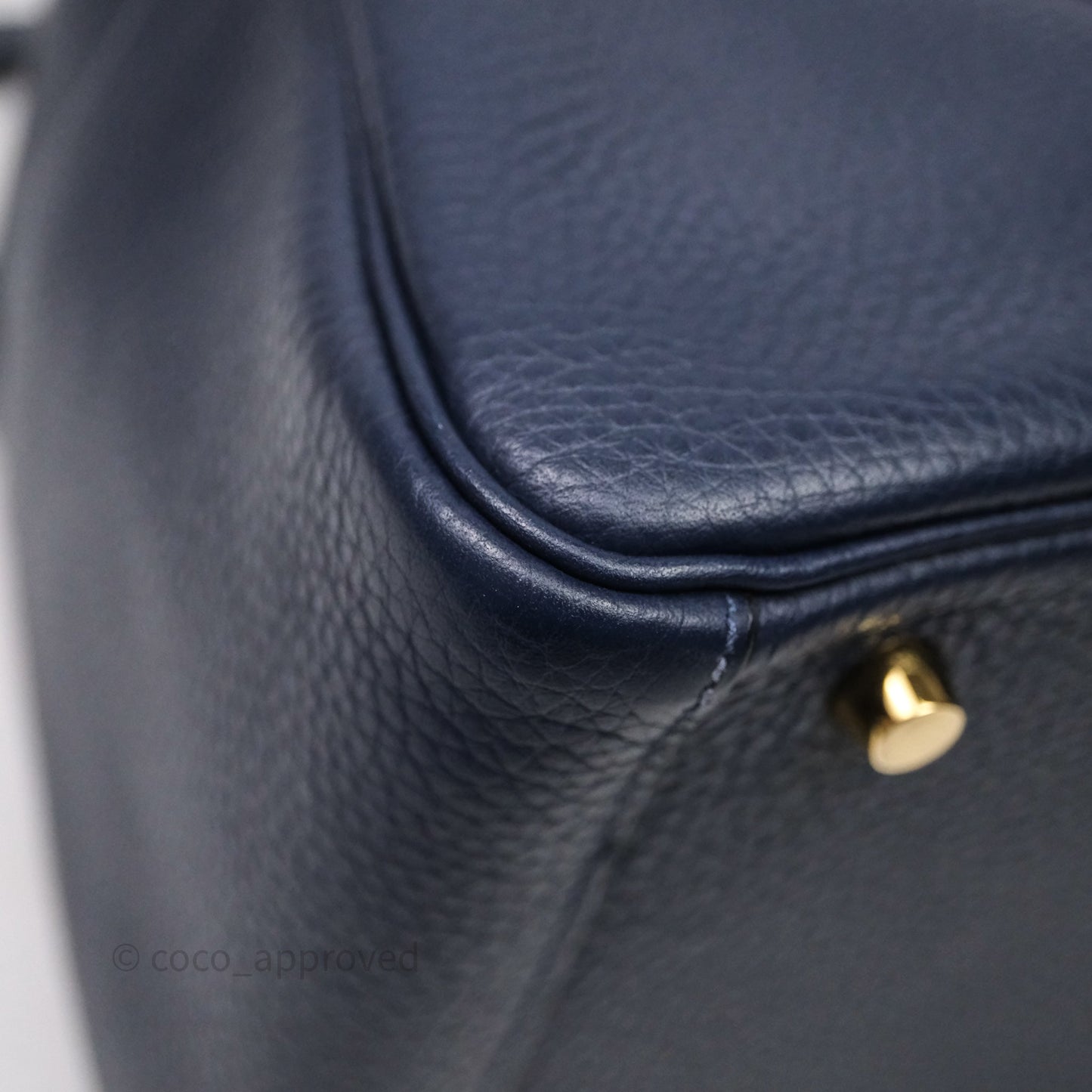 Hermès Lindy 30 Bleu Nuit 2Z Clemence Gold Hardware