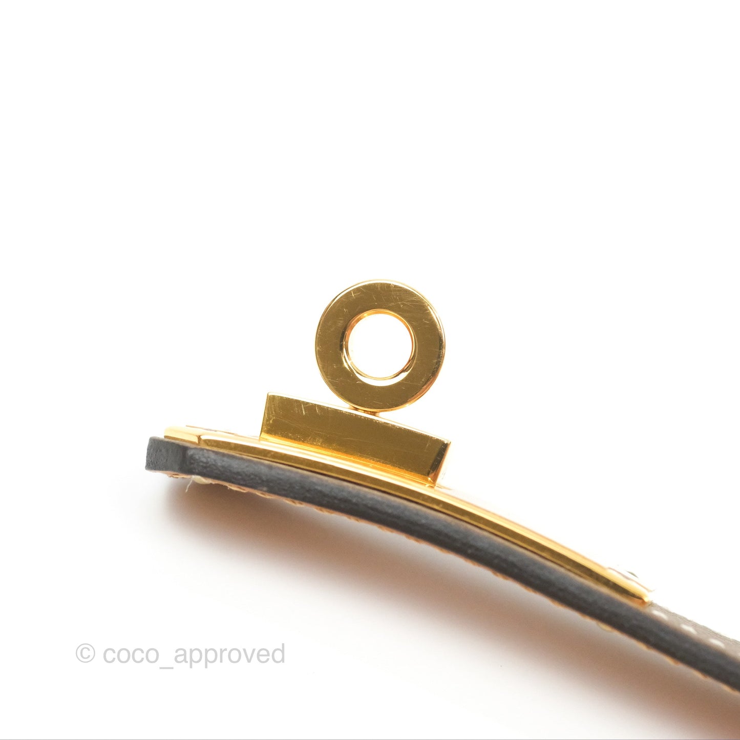 Hermès Epsom Kelly Buckle Belt Etoupe Gold Hardware