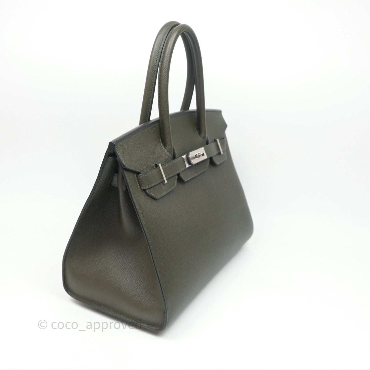 Hermès Birkin 30 Vert de Gris C6 Epsom Sliver Hardware