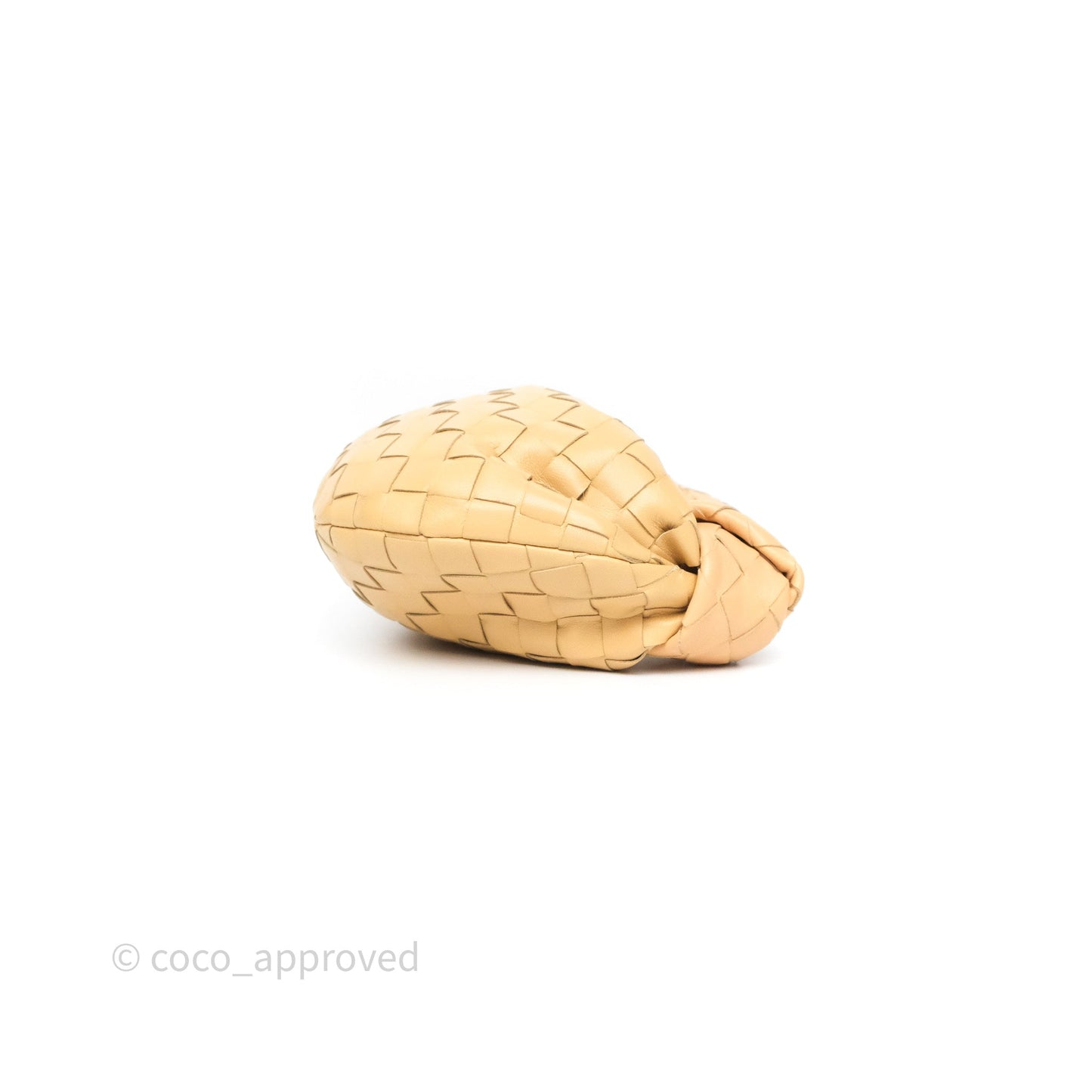 Bottega Veneta Mini Jodie Bag Intrecciato Almond Lambskin