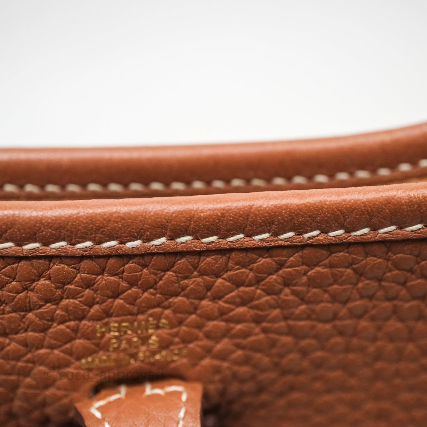 Hermès Mini Evelyne 16 Gold Clemence Gold Hardware