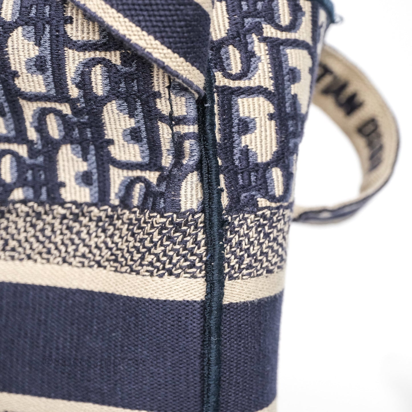 Christian Dior Medium DiorCamp Messenger Bag Oblique Embroidery Blue